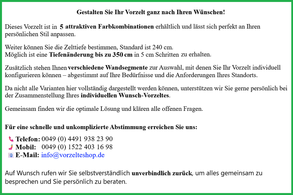 Güsto CaraHome Novum Ganzjahres-Wohnwagenvorzelt (Hobby Landhaus)