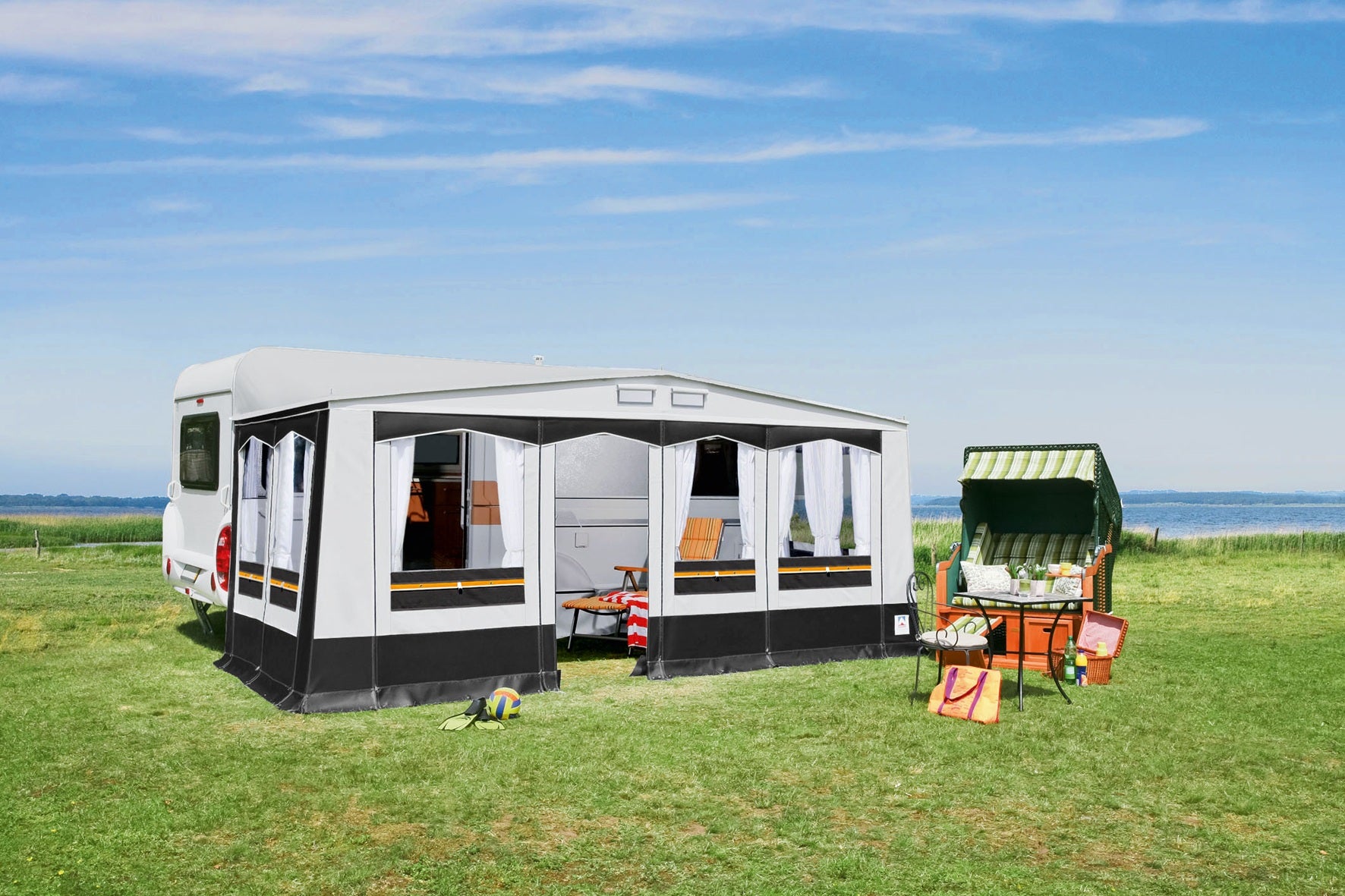 Güsto CaraVilla Hit Ganzjahres-Wohnwagenvorzelt (Hobby Landhaus)