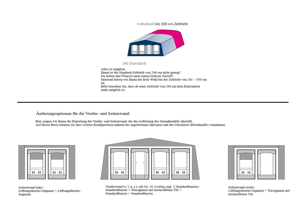 DWT Atelier Chalet mit Rundumdach Ganzjahres-Wohnwagenvorzelt