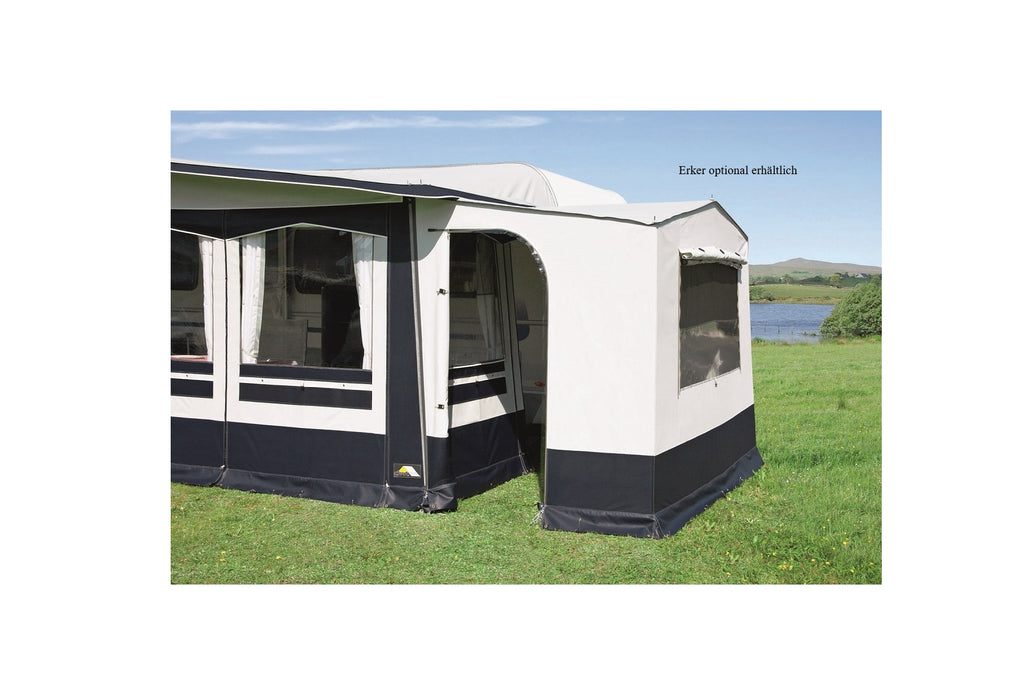 DWT Atelier Chalet mit Vordach Ganzjahres-Wohnwagenvorzelt