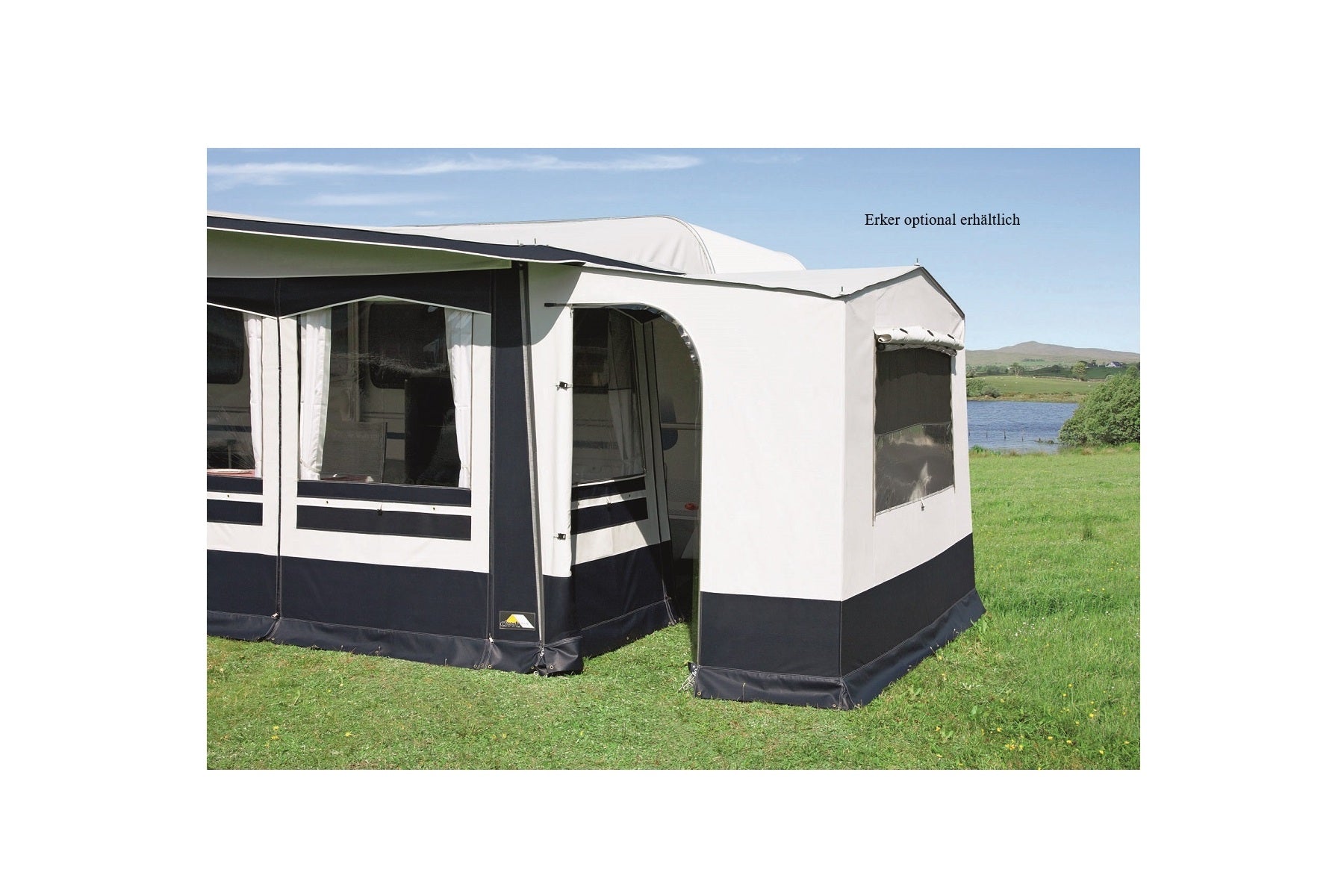 DWT Atelier Chalet mit Rundumdach Ganzjahres-Wohnwagenvorzelt