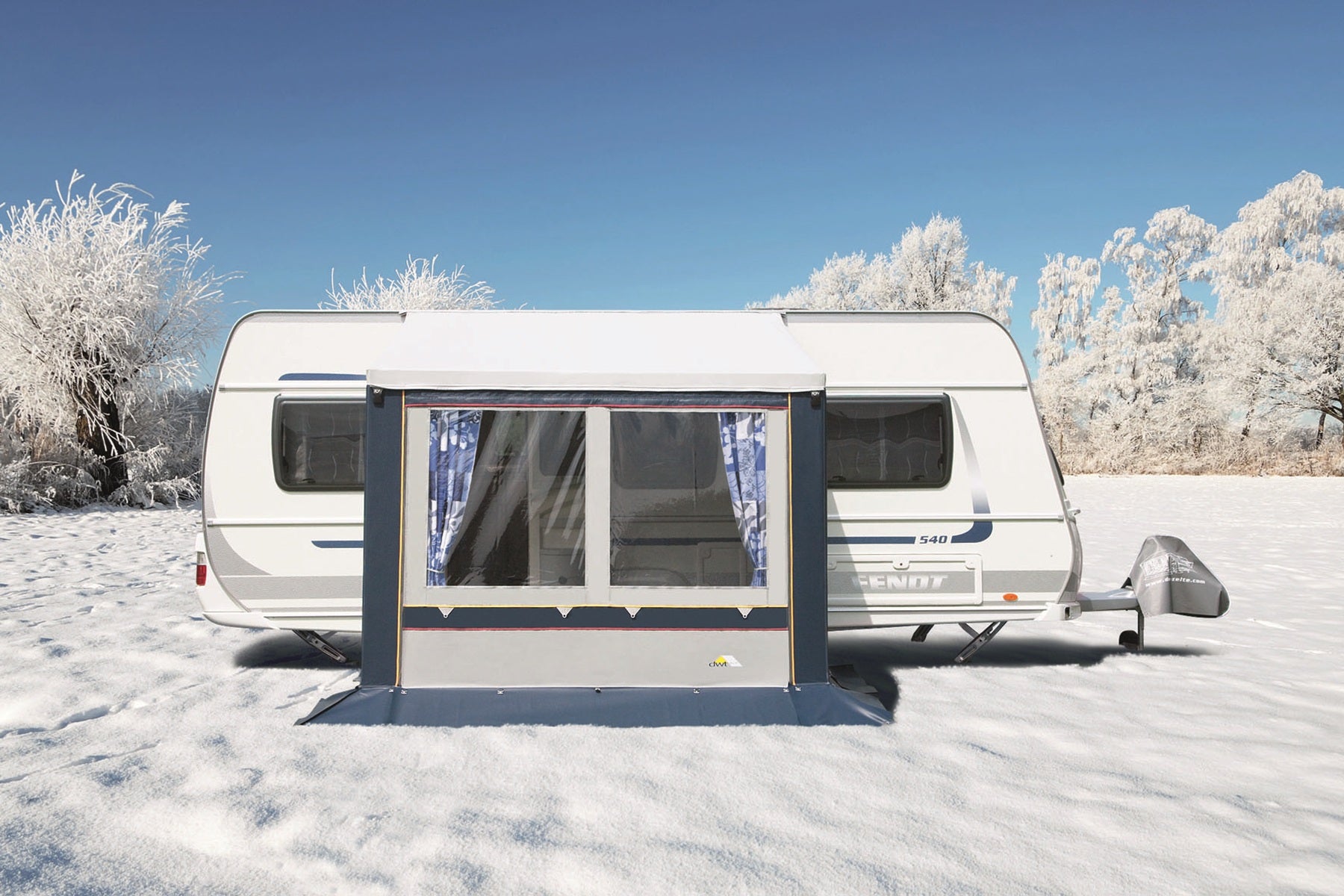 DWT Cortina II BLAU Ganzjahres-Teilvorzelt Winterzelt