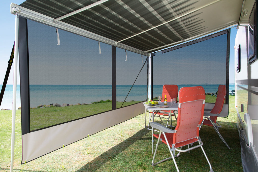 DWT Happy Sun Markisenwandteile für Wohnwagen – Seitenwand & Vorderwand