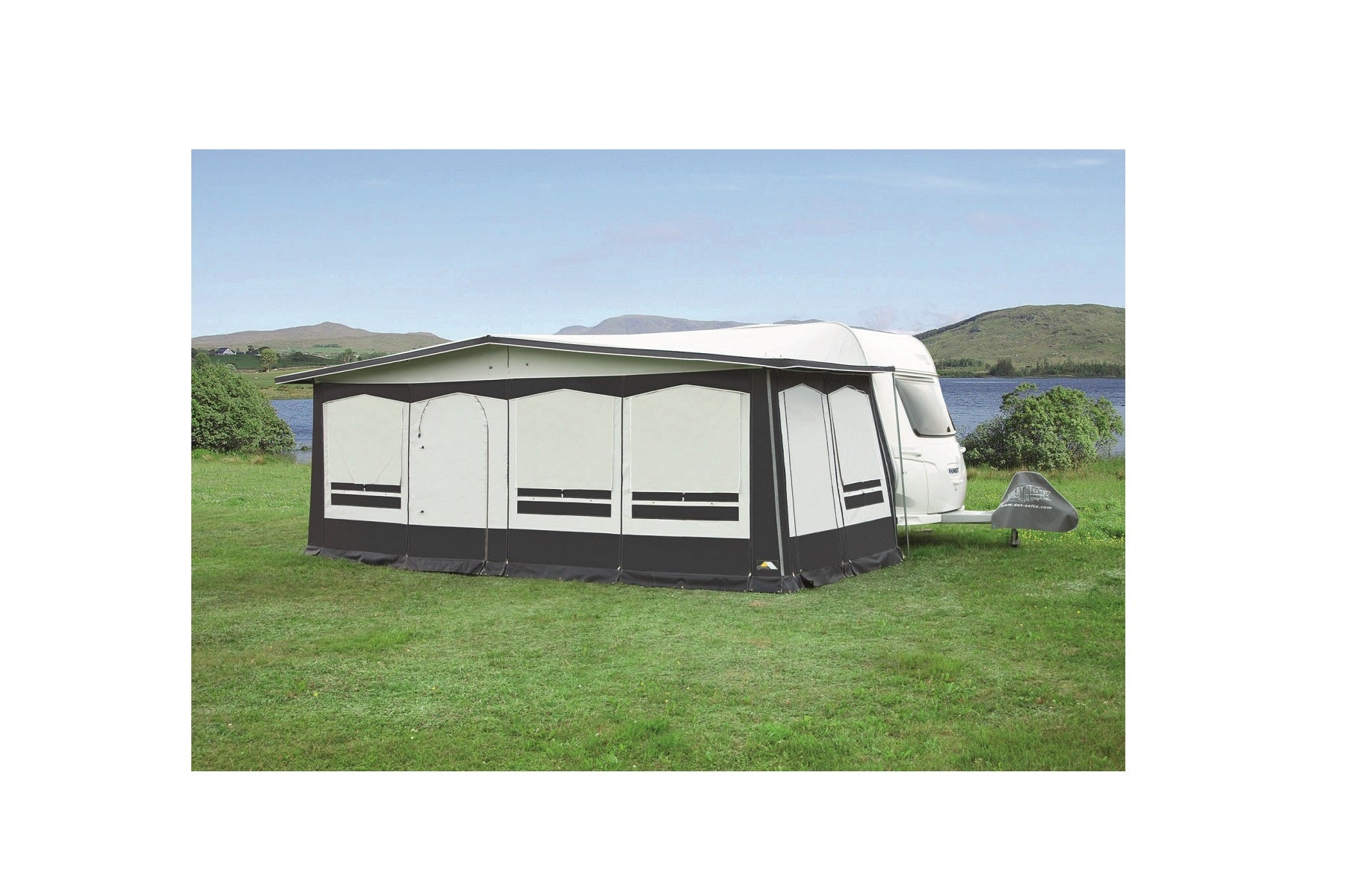 DWT Atelier Chalet mit Rundumdach Ganzjahres-Wohnwagenvorzelt