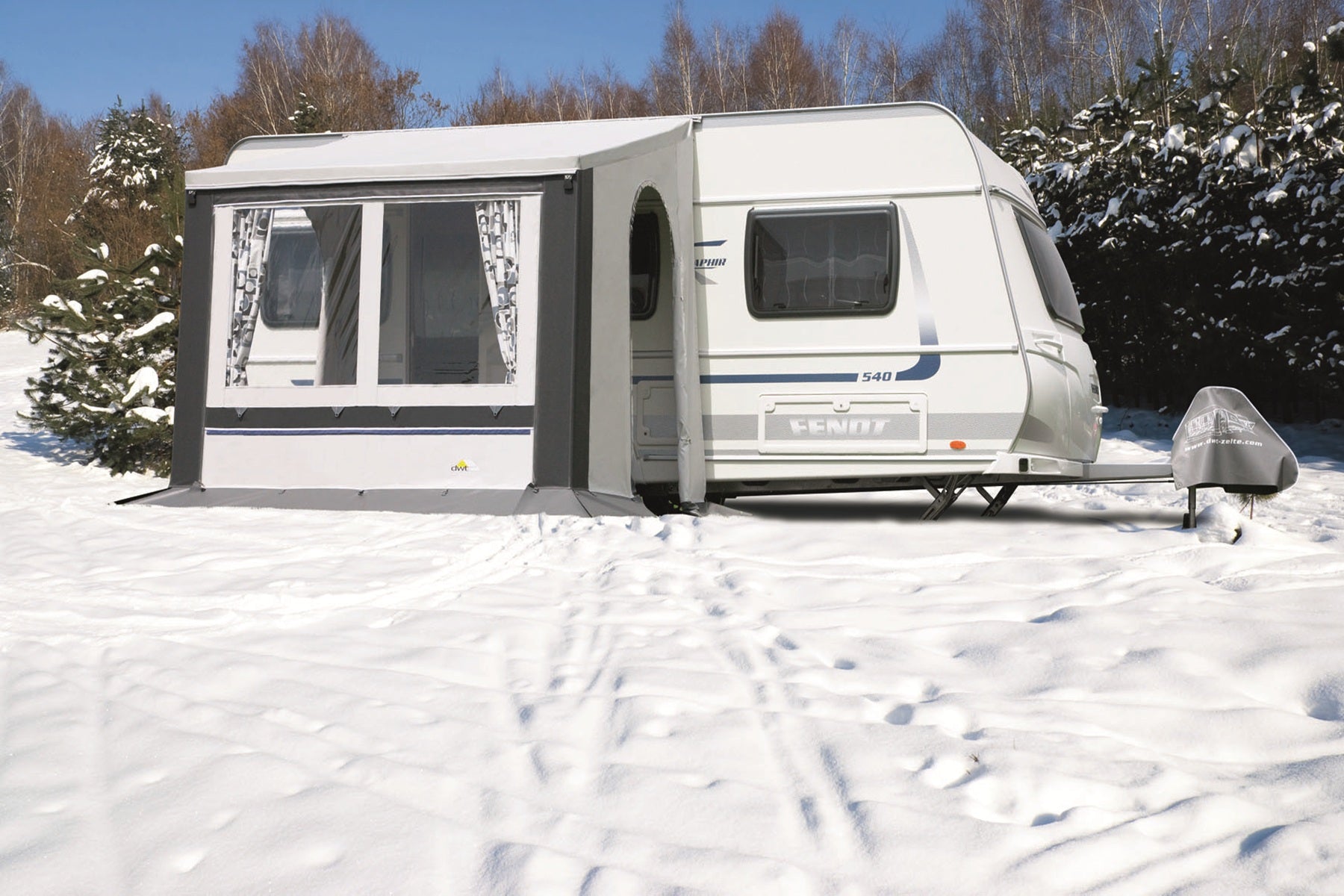 DWT Cortina II GRAU Ganzjahres-Teilvorzelt Winterzelt