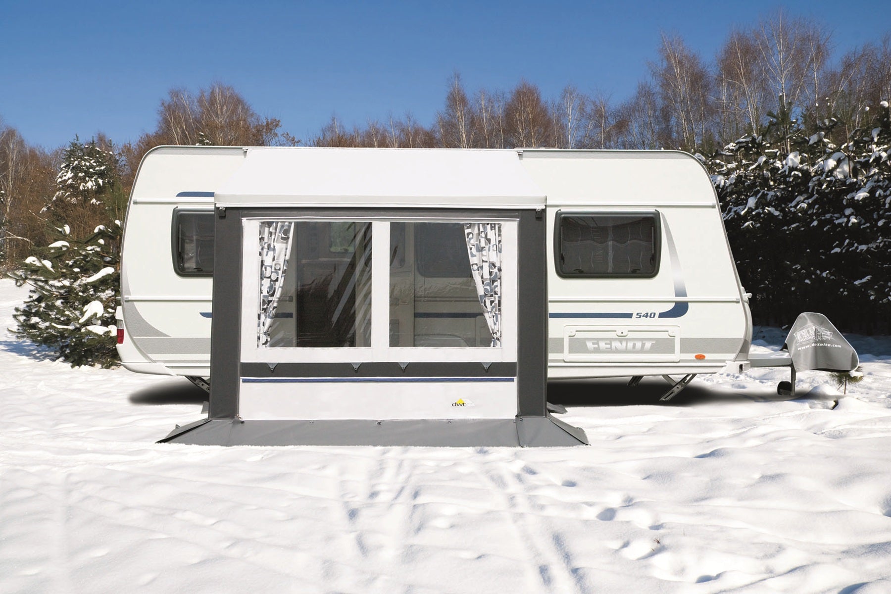DWT Cortina II GRAU Ganzjahres-Teilvorzelt Winterzelt