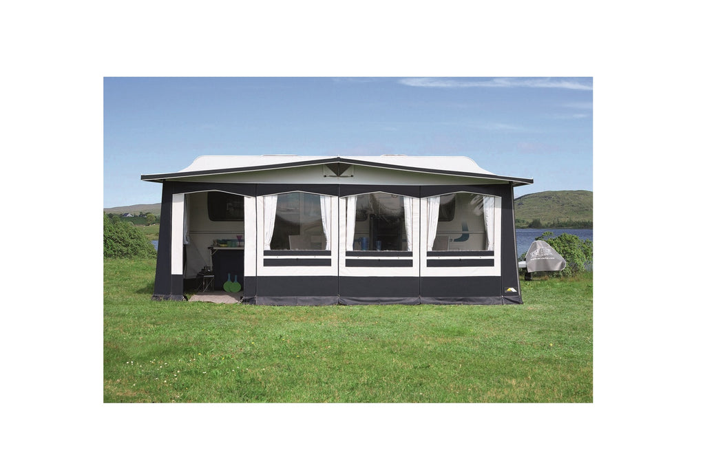 DWT Atelier Chalet mit Rundumdach Ganzjahres-Wohnwagenvorzelt