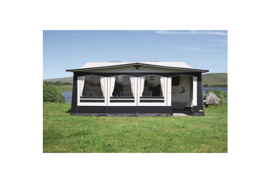 DWT Atelier Chalet mit Rundumdach Ganzjahres-Wohnwagenvorzelt