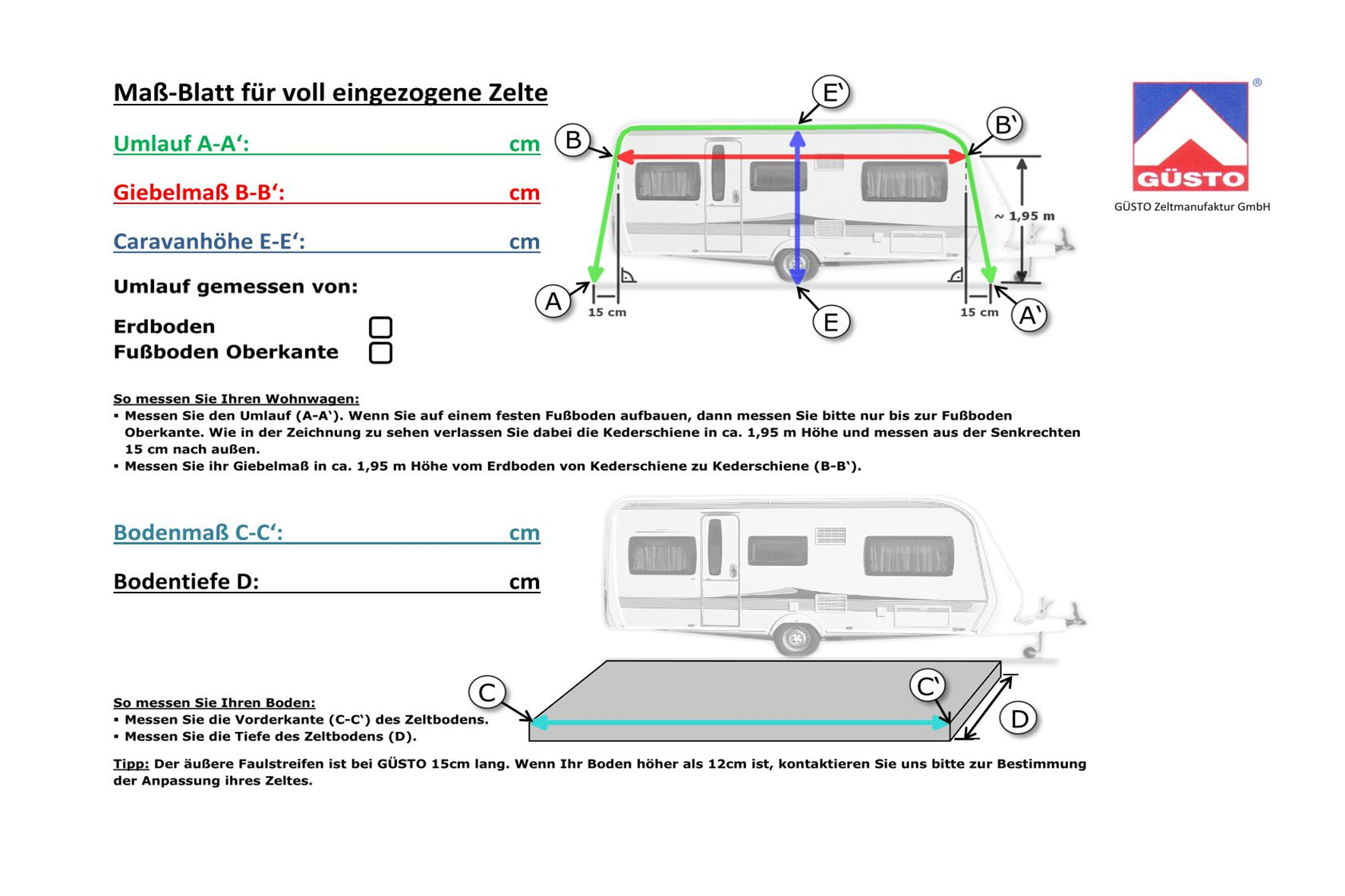 Güsto CaraHome Porta Ganzjahres-Wohnwagenvorzelt