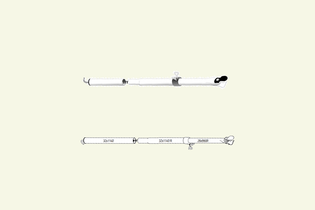 Isabella Dachstange 300 cm Zinox, Carbon-X und MegaFrame