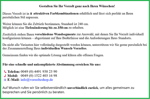 DWT DWT Atelier Chalet mit Rundumdach Ganzjahres - Wohnwagenvorzelt Wohnwagenvorzelt - Vorzelteshop