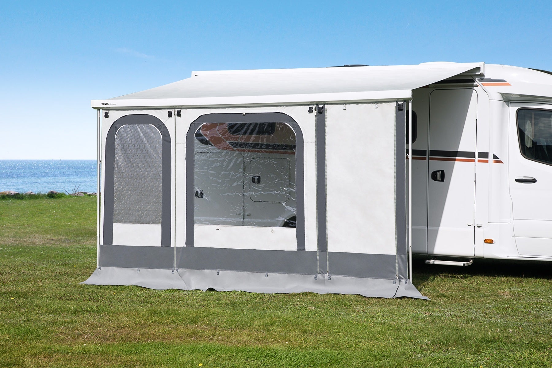 DWT DWT It’s Holiday Vorderwand - Element – für Wohnwagen, - mobil & Kastenwagen Markisenzelt - Vorzelteshop