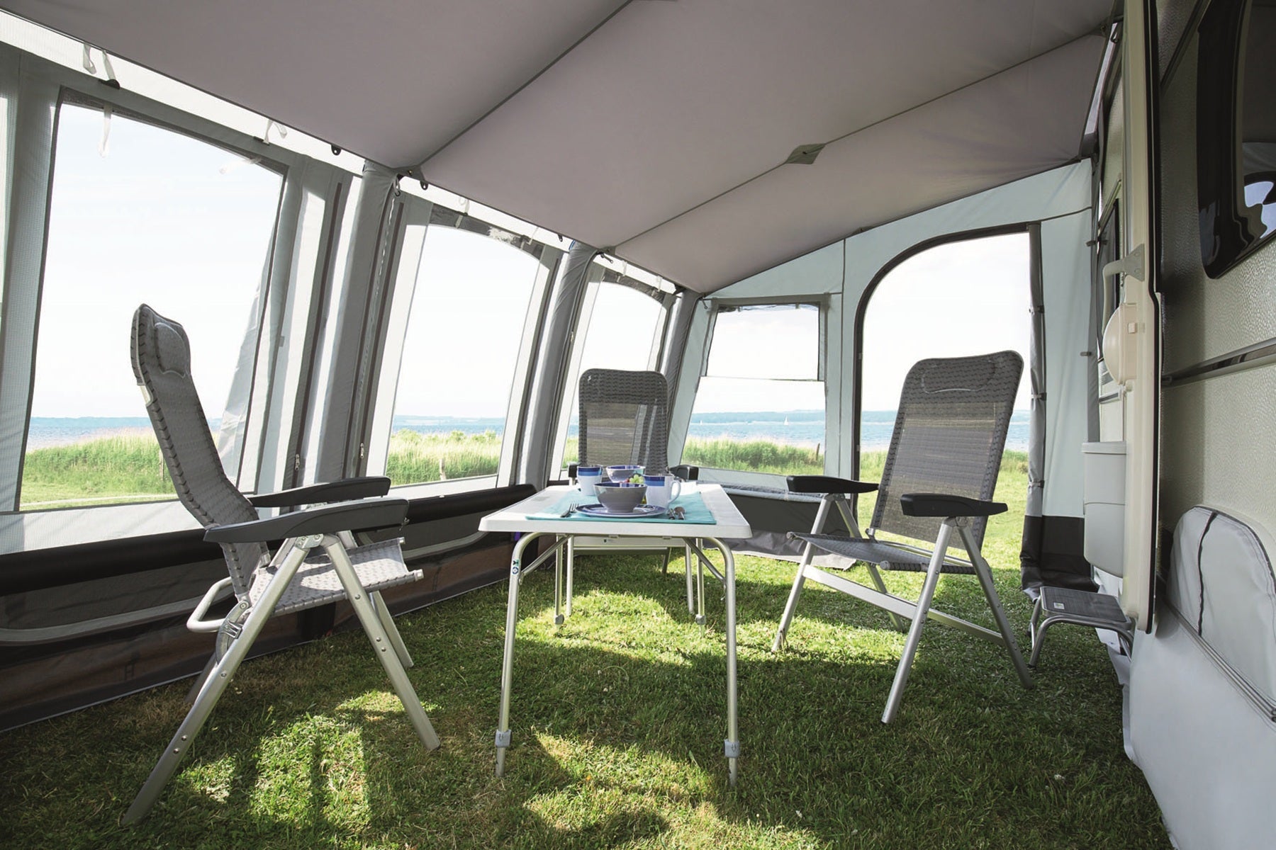 DWT DWT Space Air HQ Luft - Reisevorzelt für Wohnwagen 280 cm Teilvorzelt - Vorzelteshop