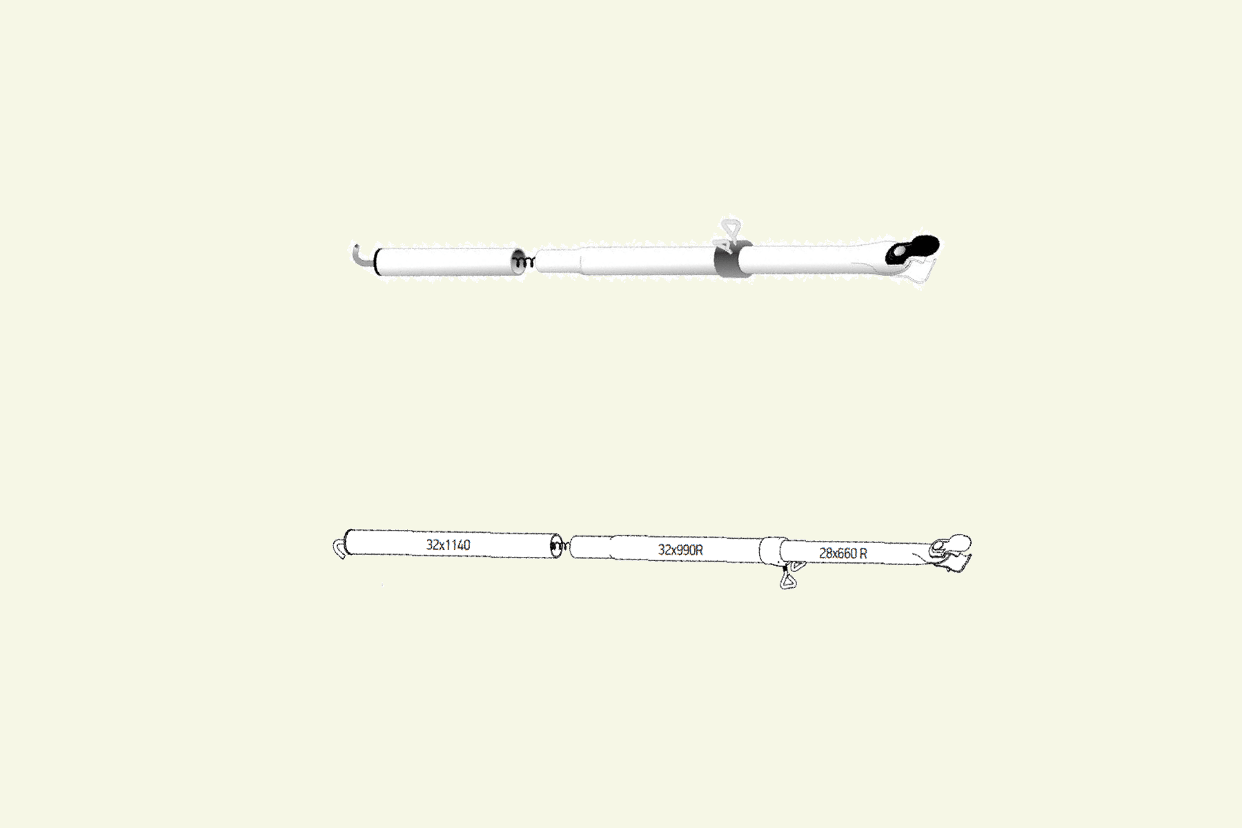 Isabella Isabella Dachstange 250 cm Isabella Zusatzstangen - Vorzelteshop