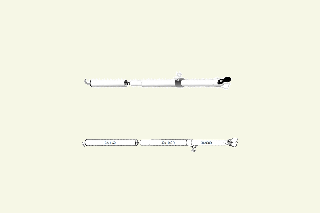 Isabella Isabella Dachstange 300 cm Zinox, Carbon-X und MegaFrame Isabella Zusatzstangen - Vorzelteshop
