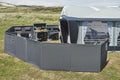 Isabella Isabella Mega Granite Windschutz – 4 - oder 6 - teilig, 120 cm hoch Wind - Sichtschutz - Vorzelteshop