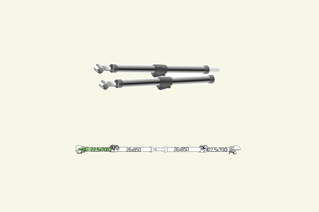 Isabella Isabella Verandastange CarbonX – V-Stange 190–310 cm Isabella Zusatzstangen - Vorzelteshop