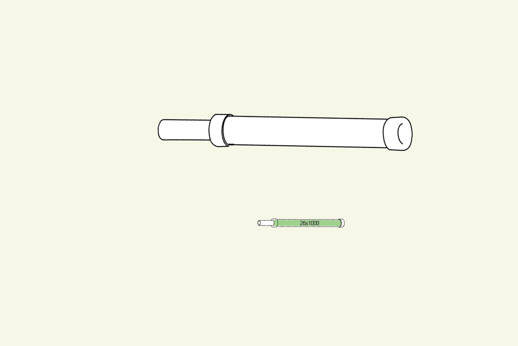 Isabella Isabella Verandastange – Verlängerung CarbonX 100 cm Isabella Zusatzstangen - Vorzelteshop
