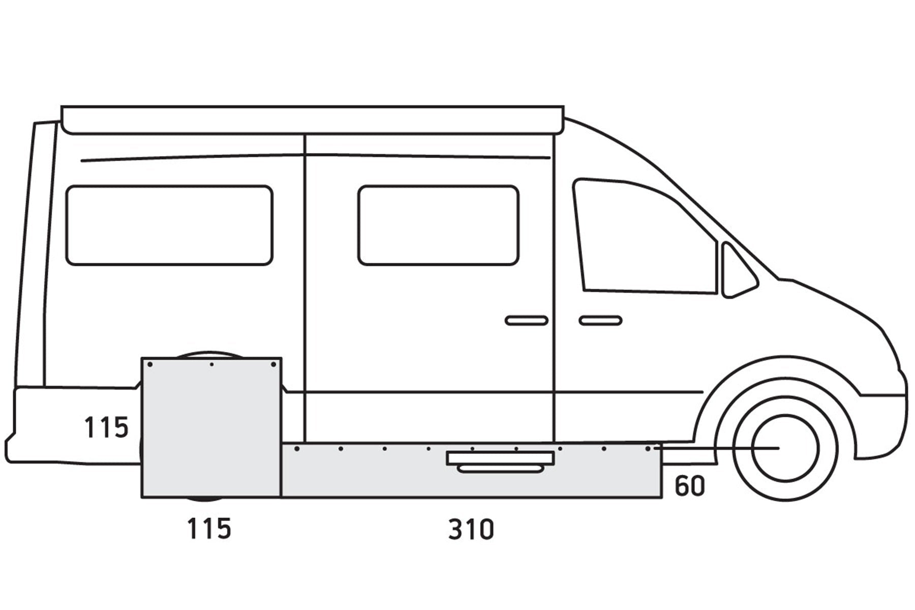 Isabella Isabella Windblende & Radkastenabdeckung für Camper-Van Isabella - Zubehör - Vorzelteshop