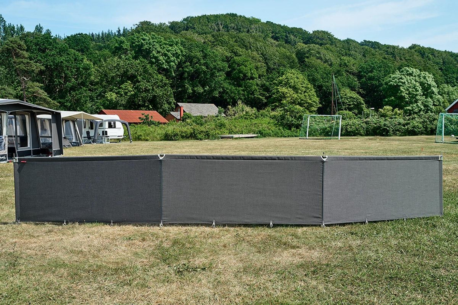 Isabella Mini Windschutz – 3-teilig, 67 cm hoch, 460 cm lang