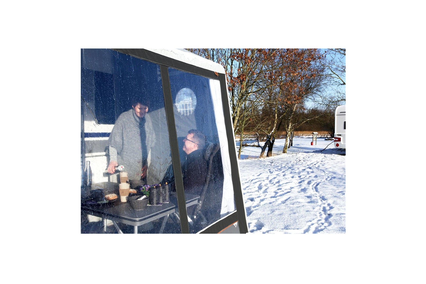 Isabella Teilvorzelt Winter – Teilzelt für Wohnwagen