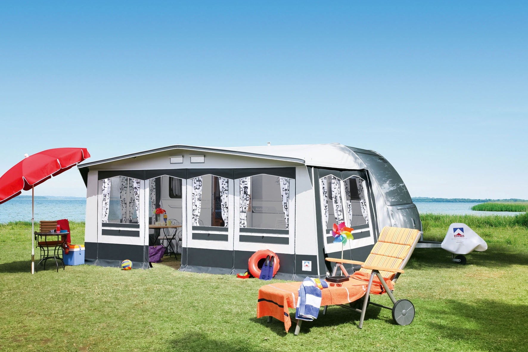 Güsto CaraVilla Pro Ganzjahres-Wohnwagenvorzelt (Hobby Landhaus)