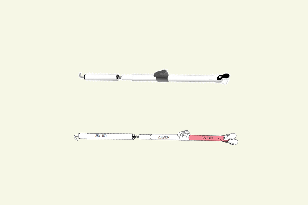 Ventura Ventura Dachstange 300 cm IXL-FiberMax oder Zinox-Stahl Zusatzstangen - Vorzelteshop